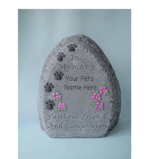 Pet Loss Memorial Rock - Pet Remembrance - Pet Sympathy Gift - Dog Memorial - Cat Memorial -  Pet Urn