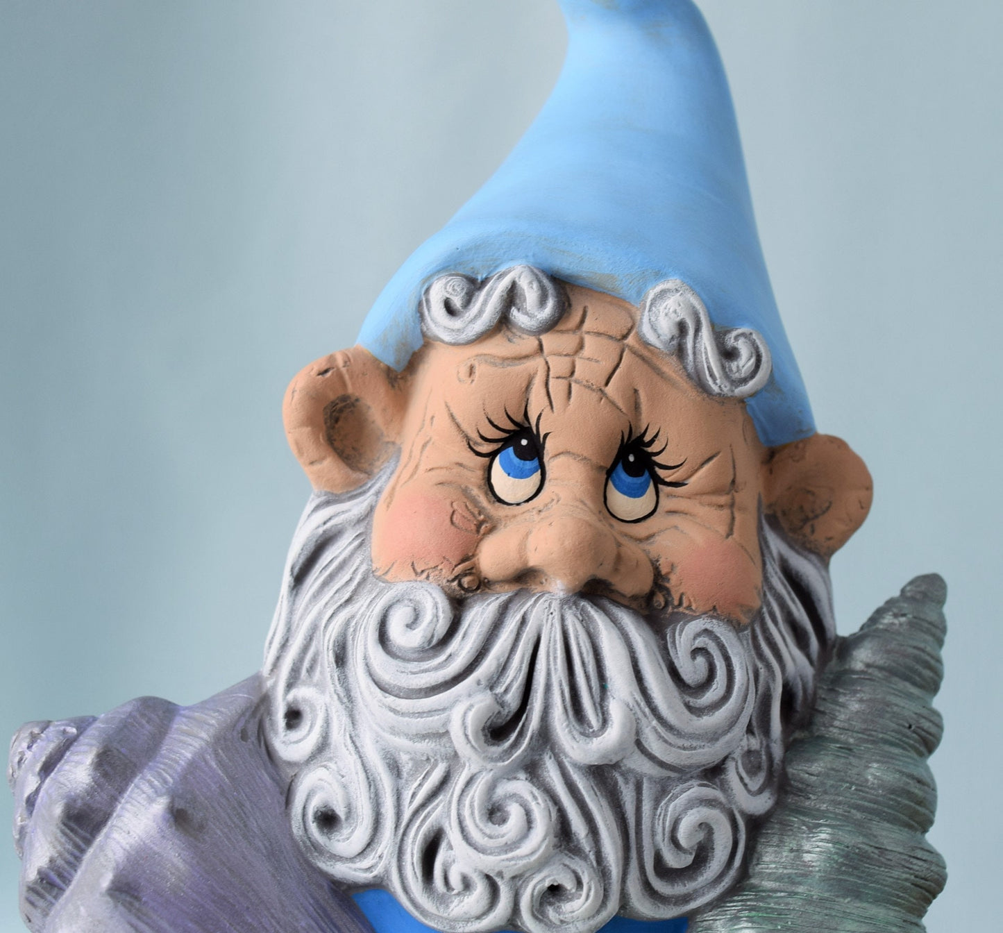 Ceramic Beach Gnome Figurine with Flip Flops - Coastal Summer Decor for Garden, Lake House, Seashore