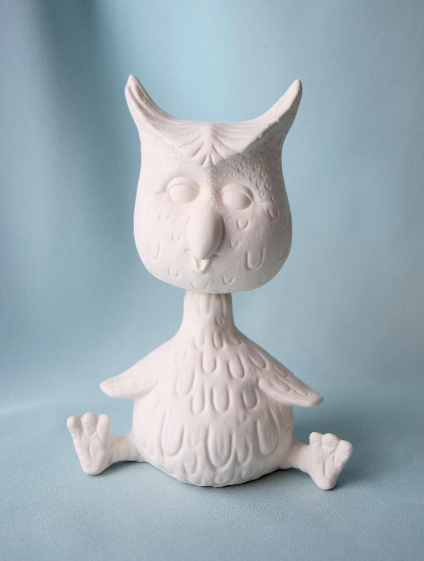 DIY Paintable Ceramic Owl Bobblehead - Craft Project for Kids, Valentine's Gift, Party Activity