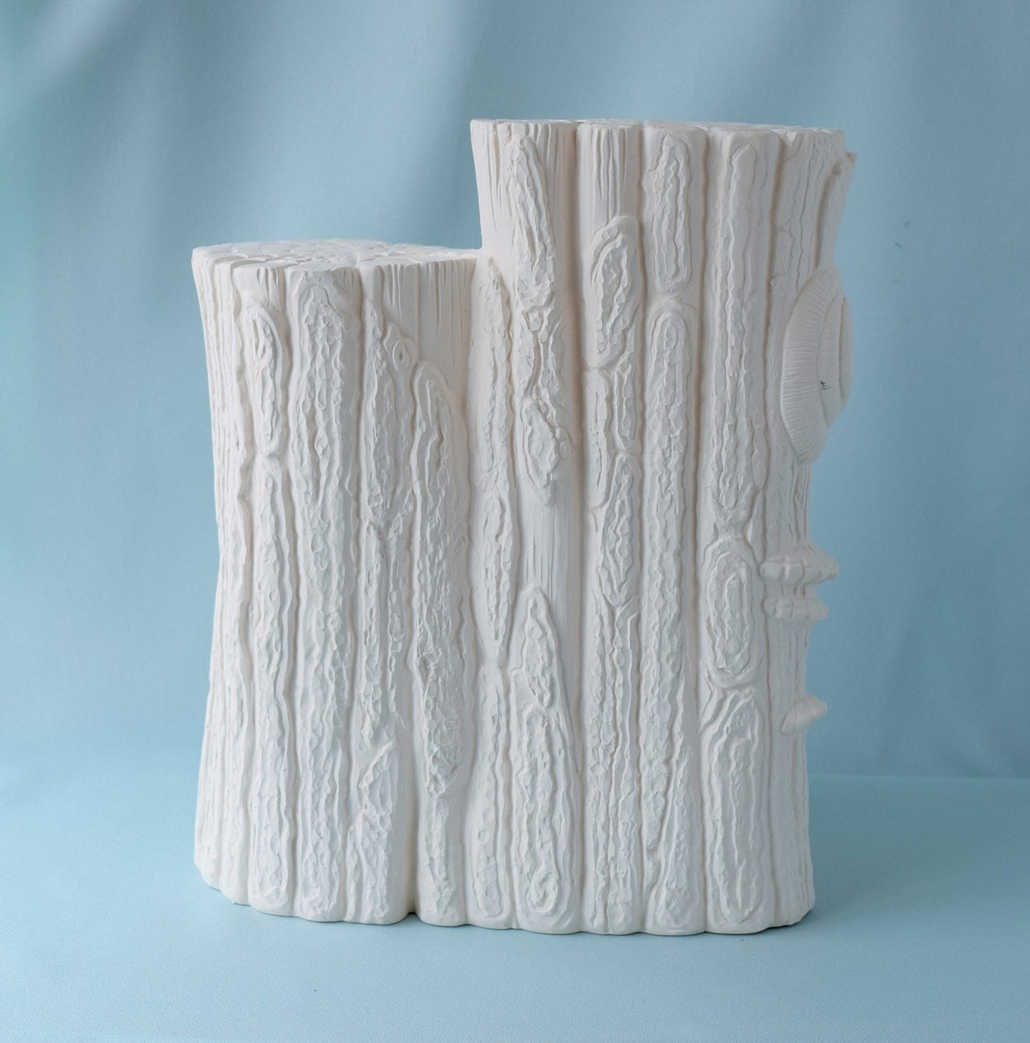 Ceramic Bisque - Wood Stump - Ready to Paint - Wooden Stump Stand - Woodland Display - DIY ceramic project - Ceramic bisque - Display stand