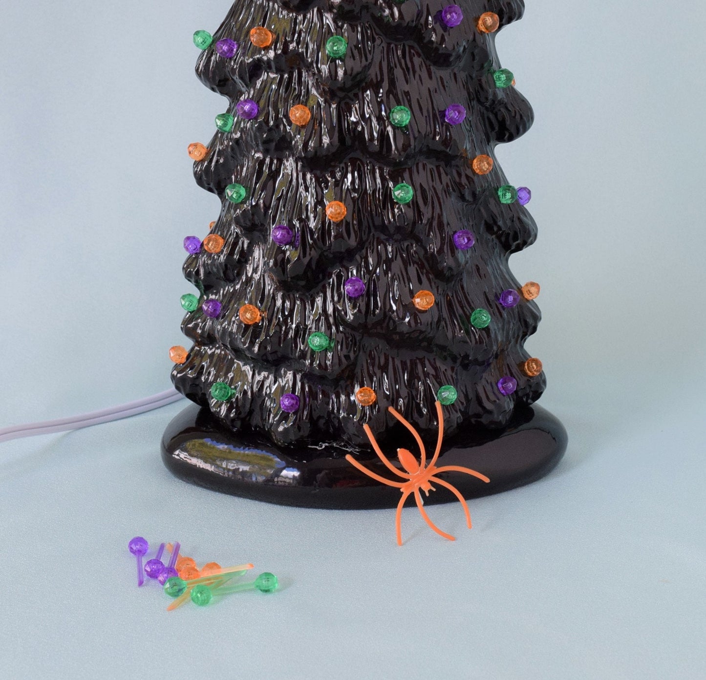 Ceramic Halloween tree - Fall Centerpiece - Halloween Decor - Ceramic Village - Tree 13 inches tall