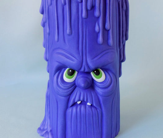 purple spookycute oil lamp candle