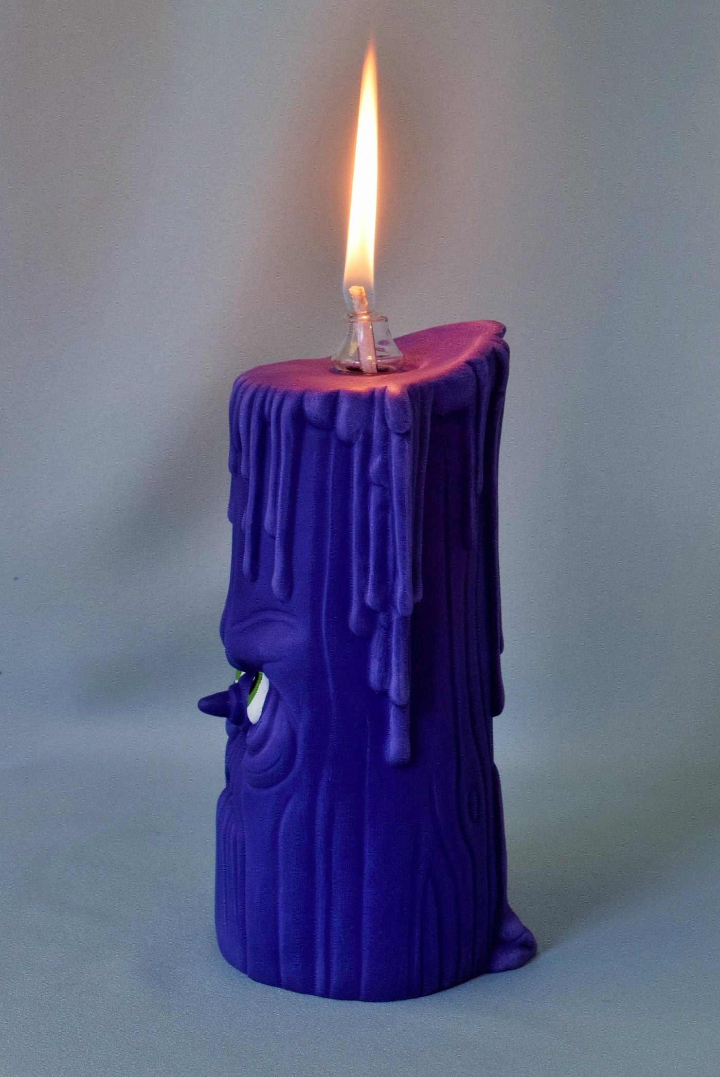 Creepy Purple Halloween Dripping Candle Oil Lamp