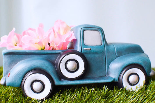 Vintage Pickup Truck | Ceramic Truck | Father's Day Gift | Garden Decor | Yard Art | Hand Painted Truck Gift