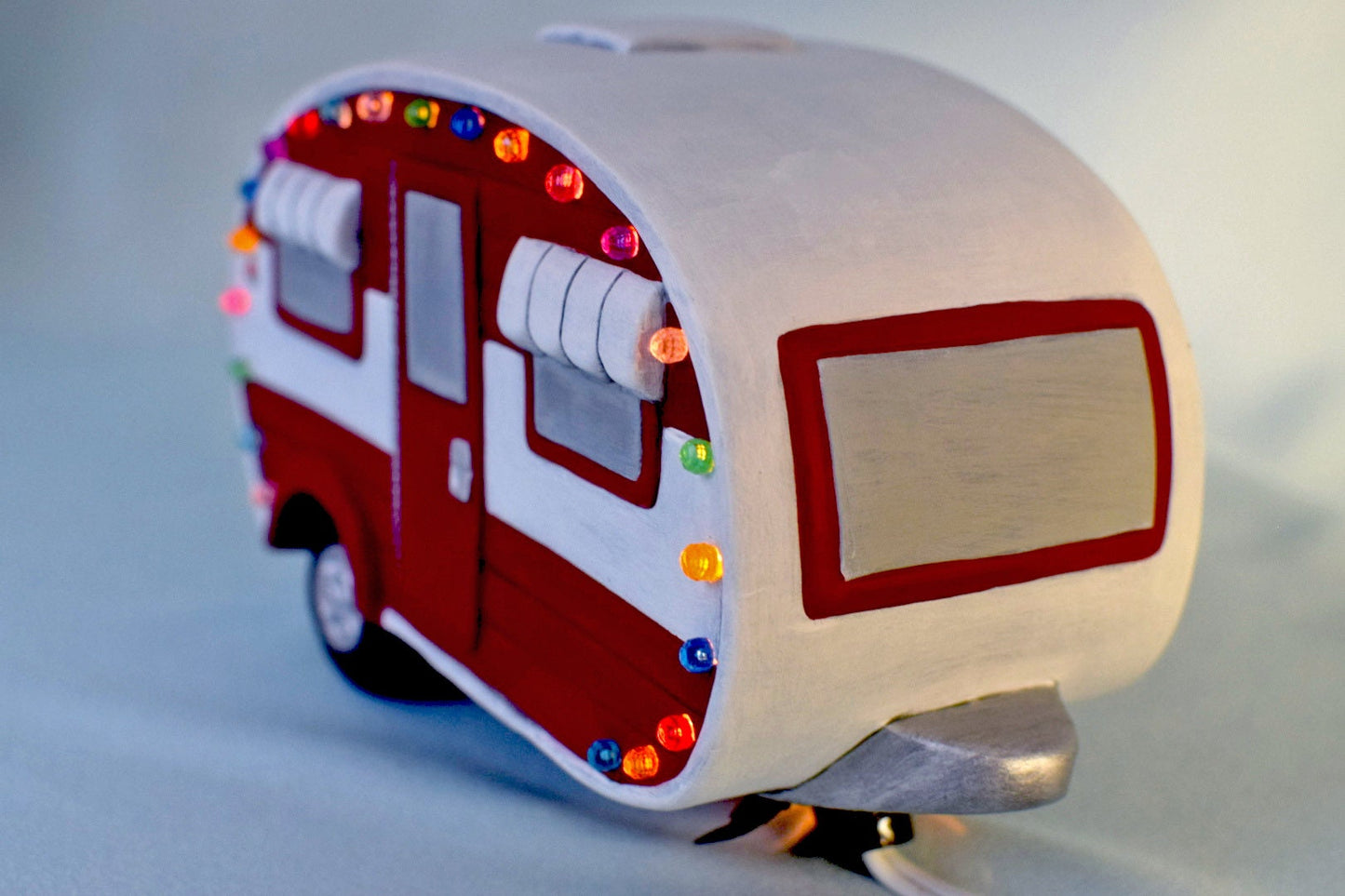 Christmas Ceramic Camper | Xmas Light - Finished as shown