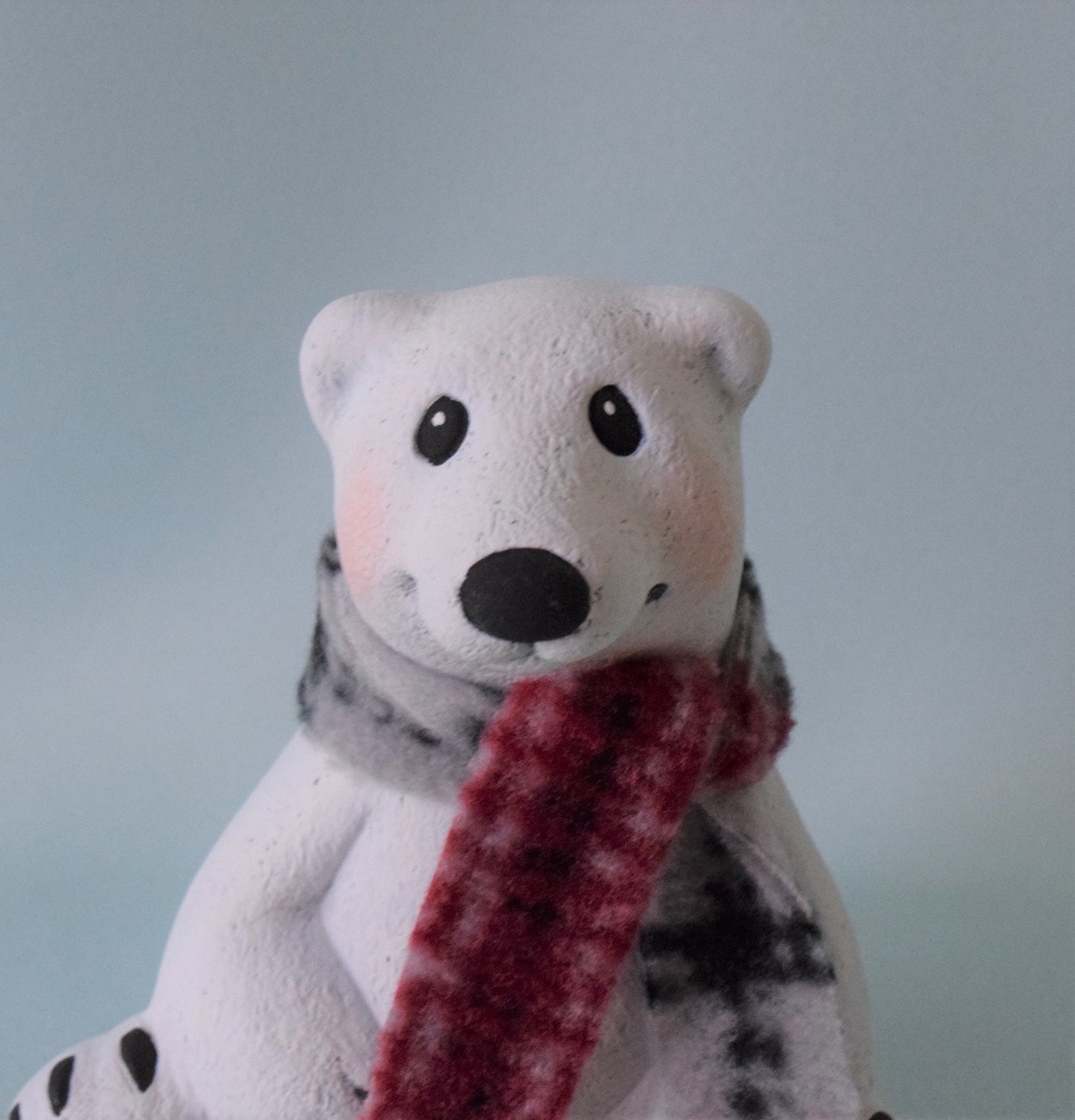 Cute Little Polar Bear All Bundled Up With Scarf