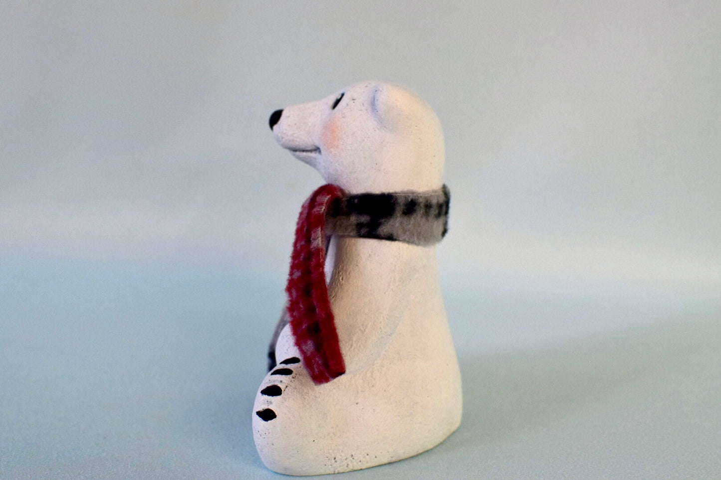 Cute Little Polar Bear All Bundled Up With Scarf