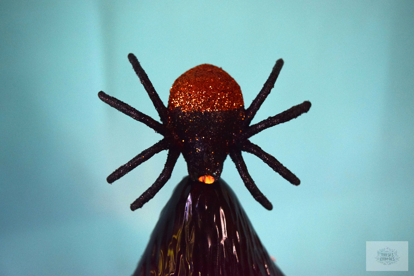 Spider Halloween Tree | Light Up Ceramic Tree | Bat cutouts