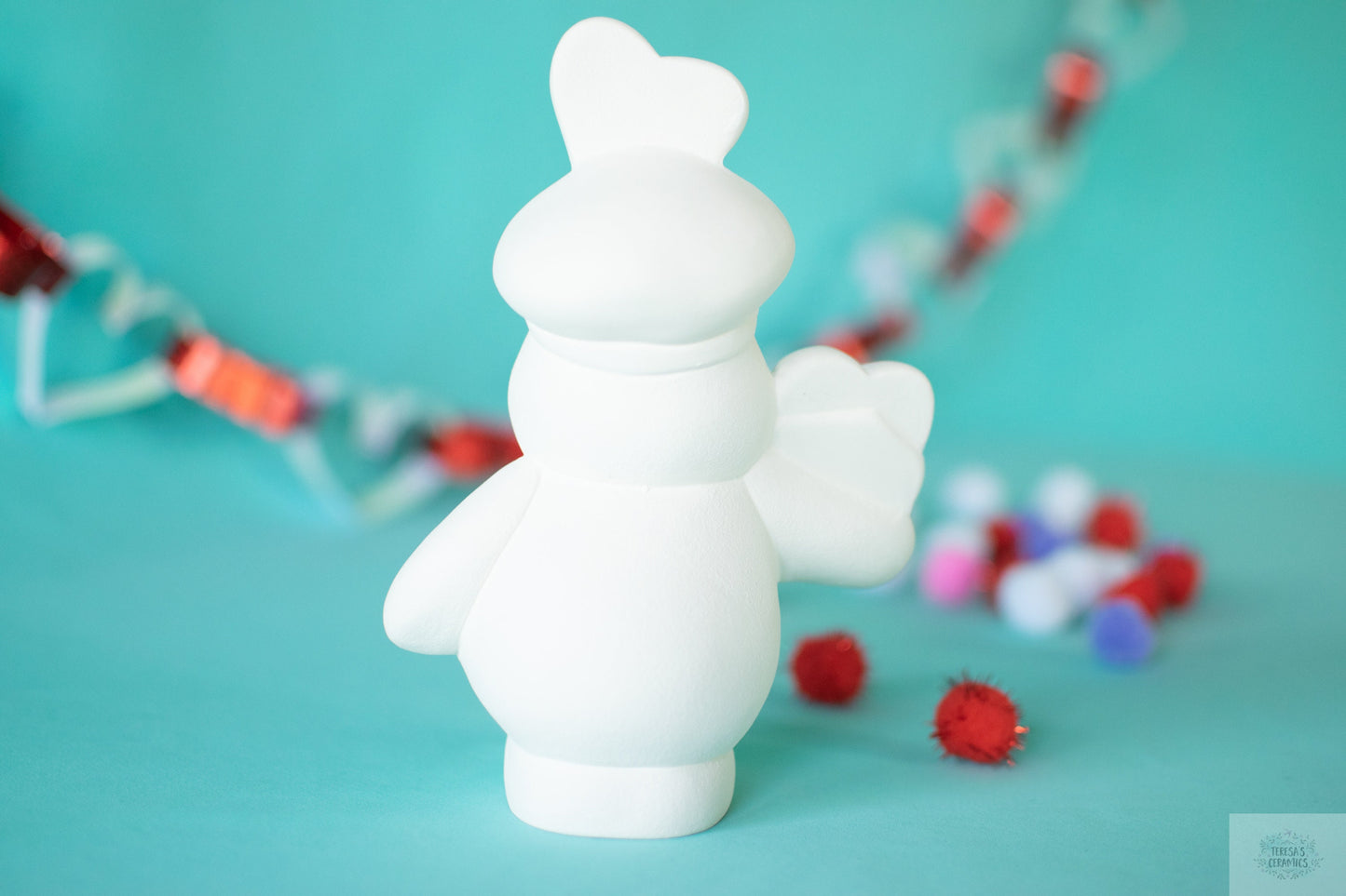 DIY Valentine's Ceramic Gingerbread Baker - Paint Your Own Bisque Heart Cookie Gift