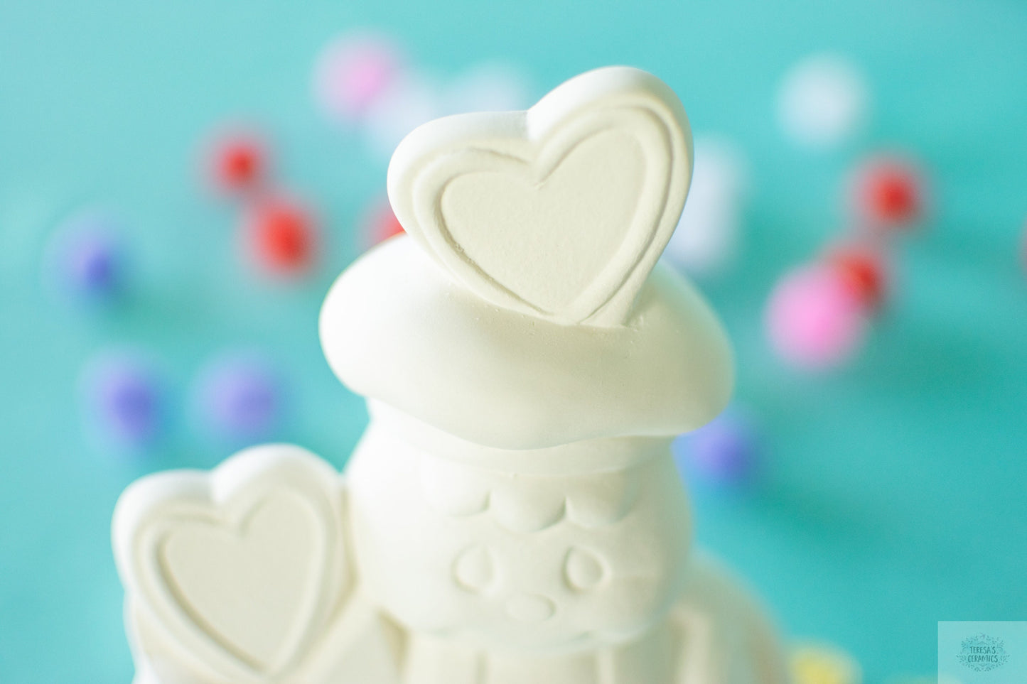 DIY Valentine's Ceramic Gingerbread Baker - Paint Your Own Bisque Heart Cookie Gift