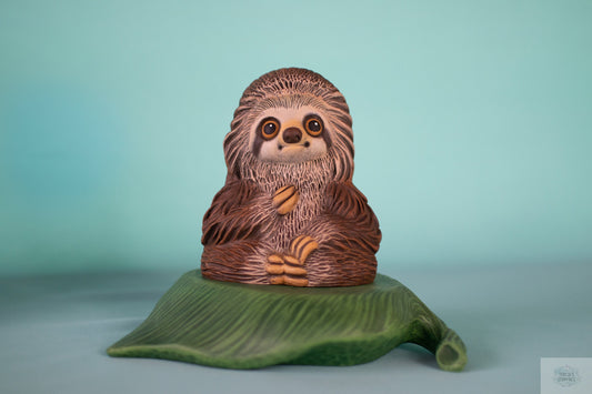 Adorable Ceramic Sloth Figurine for Garden, Patio, Nursery, and Home Decor - Lazy Animal Lover Gift