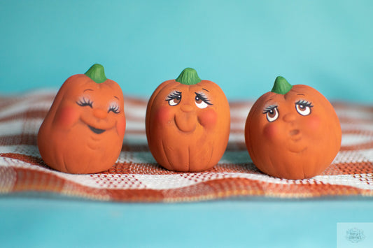 Charming Pumpkin Trio Set: Autumn Decor, Fall Harvest Centerpiece, Thanksgiving Table Ornaments - Teresa's Ceramics