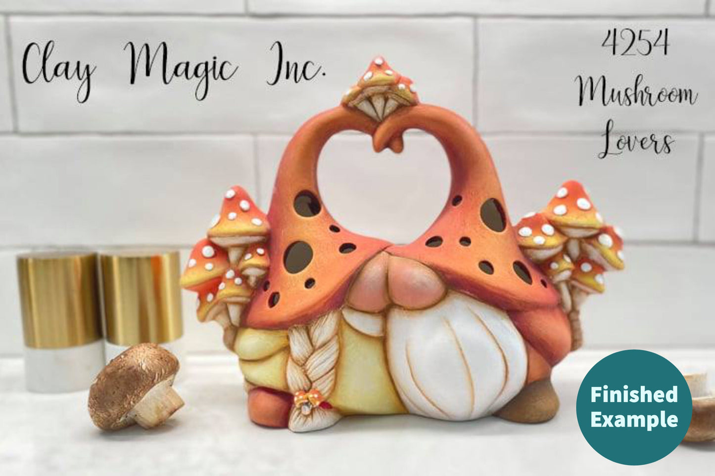 Woodland Gnome Mushroom Ceramic Bisque DIY Paint Project | Handmade Decor for Nature Lovers