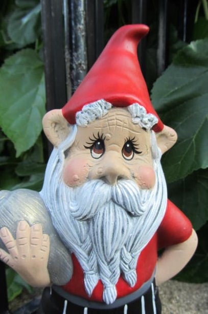Beach Gnome with Seashell & Flip Flops - Garden Decor, Father's Day Gift, Coastal Figurine