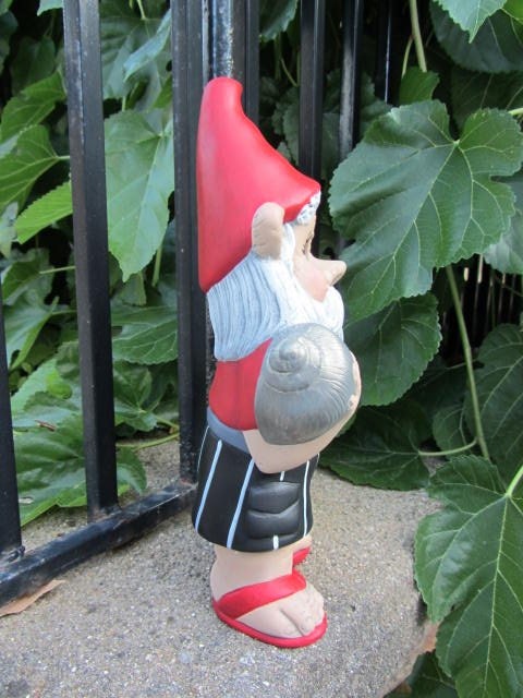 Beach Gnome with Seashell & Flip Flops - Garden Decor, Father's Day Gift, Coastal Figurine