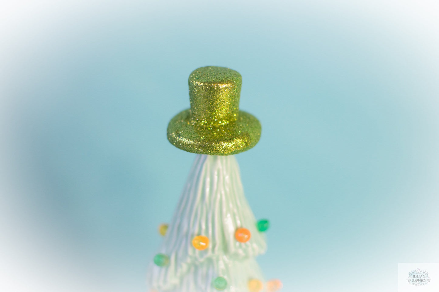 St. Patrick's Day Tree | Slim Ceramic Tree | 9 inches tall | Night Light Tree | Ceramic village tree | gift for mom