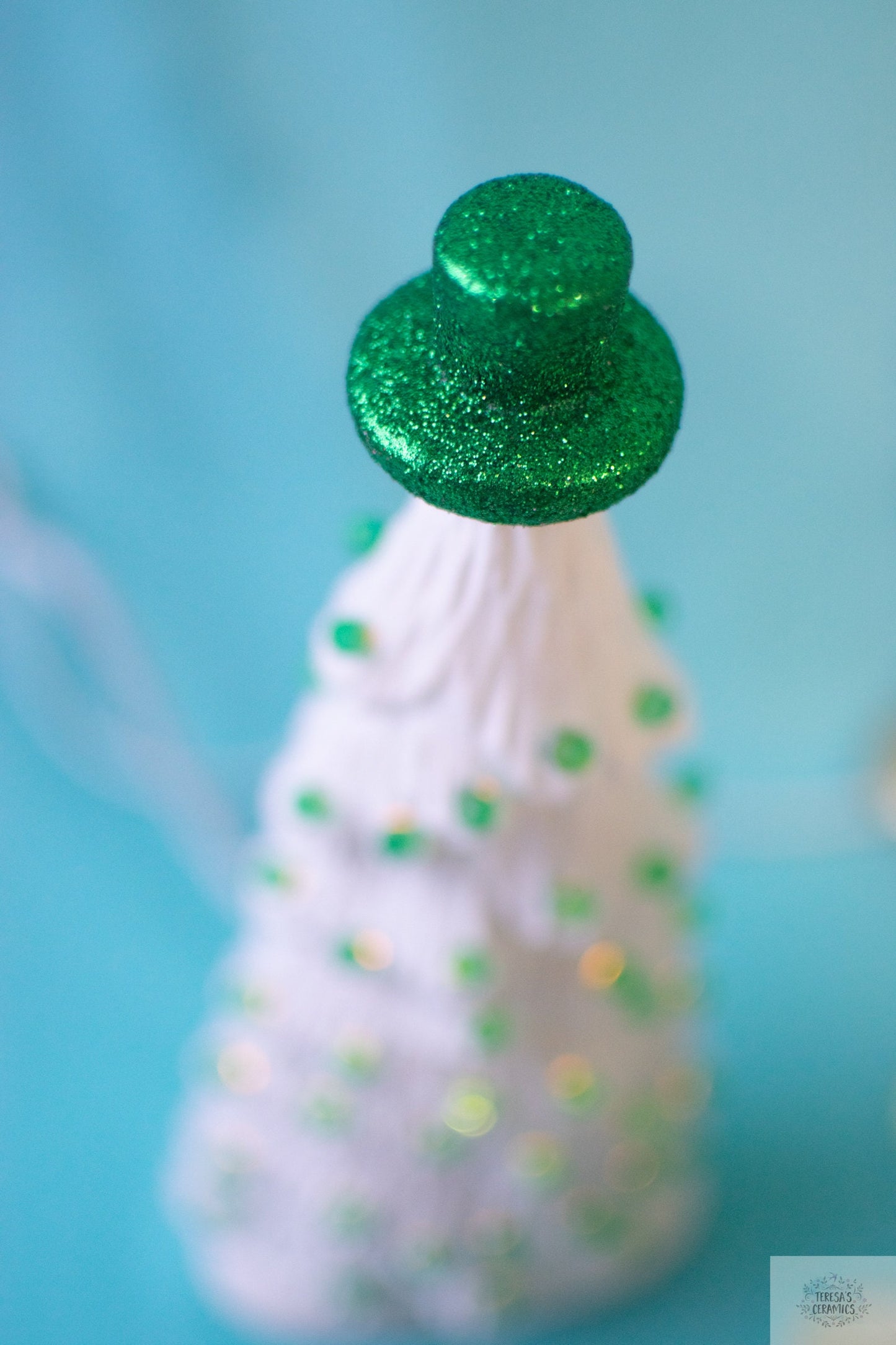 St. Patrick's Day Tree | Slim Ceramic Tree | 9 inches tall | Night Light Tree | Ceramic village tree | gift for mom