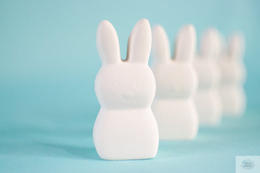 DIY Easter Peeps Ceramic Painting Set: Unpainted Bisque Bunnies for Craft Projects & Holiday Decor