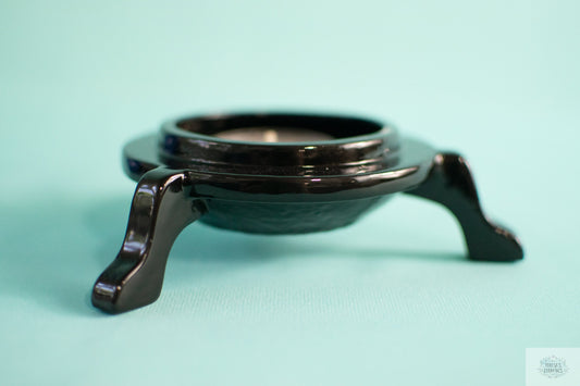 Base for Rustic Ceramic Chiminea: Boho Candle & Incense Holder for Garden, Patio