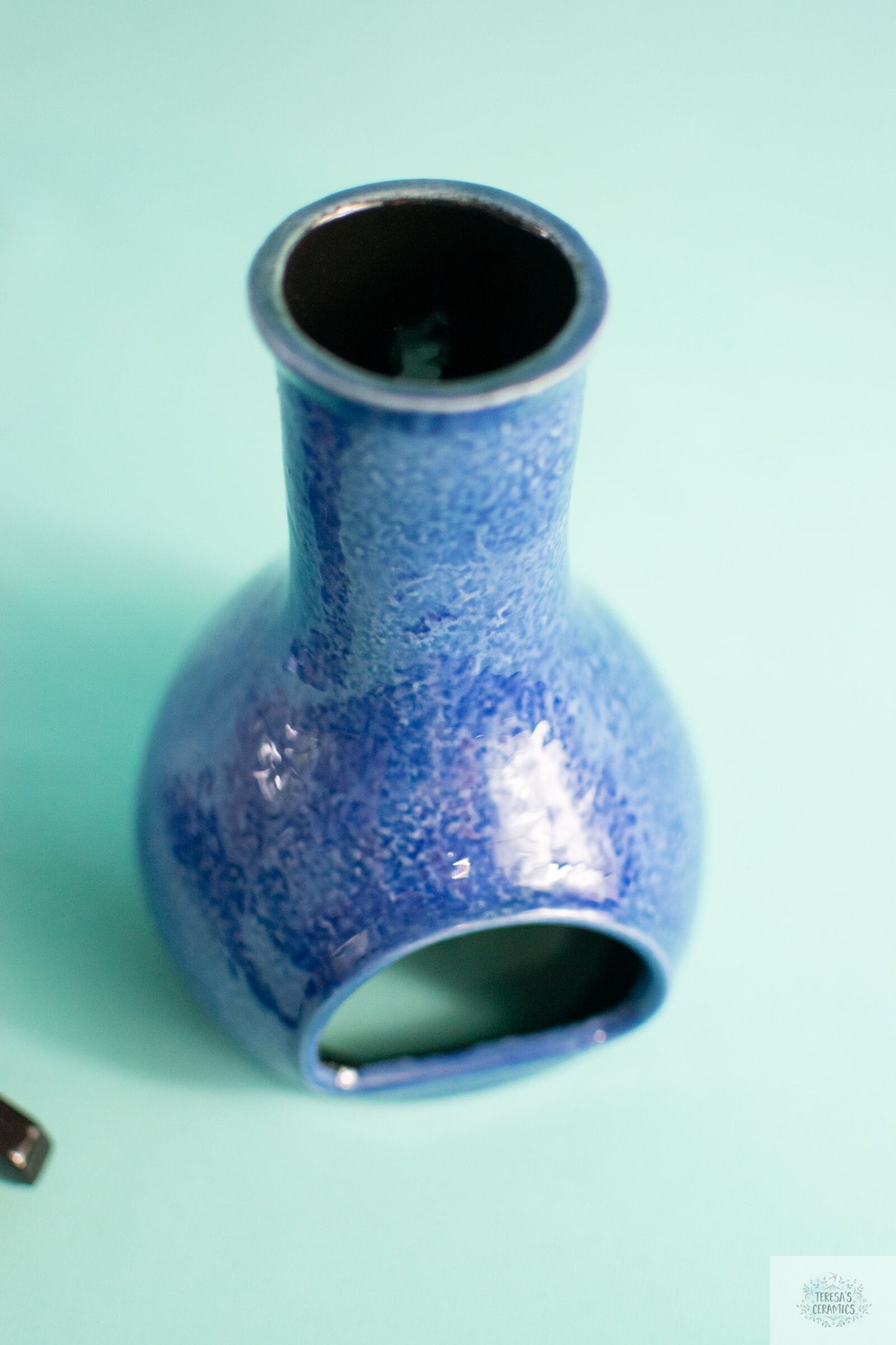 Base for Rustic Ceramic Chiminea: Boho Candle & Incense Holder for Garden, Patio