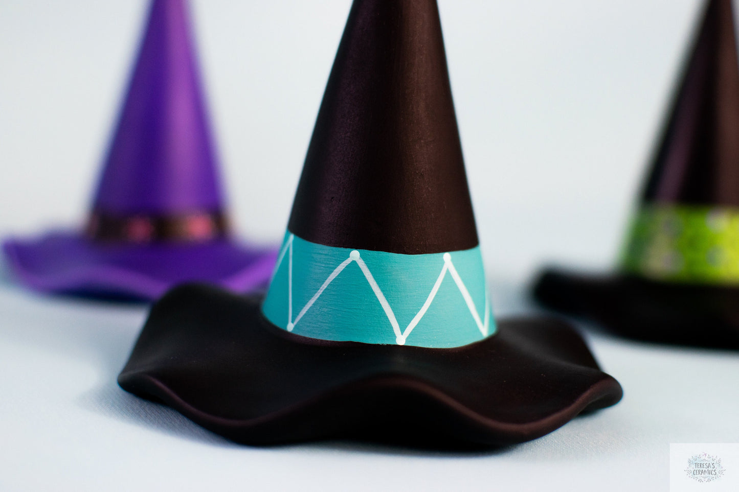 Mini Witches Hats | Halloween Witches Hats | Ceramic Witches Hats | Set of Three
