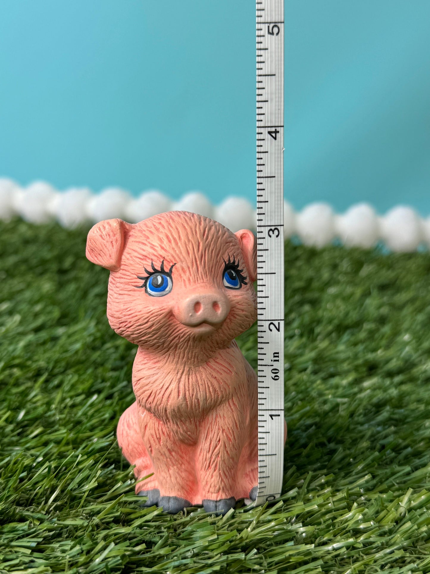 Adorable Ceramic Piglet Figurine - Farmhouse Decor, Baby Shower Gift, Cottage Core Accent