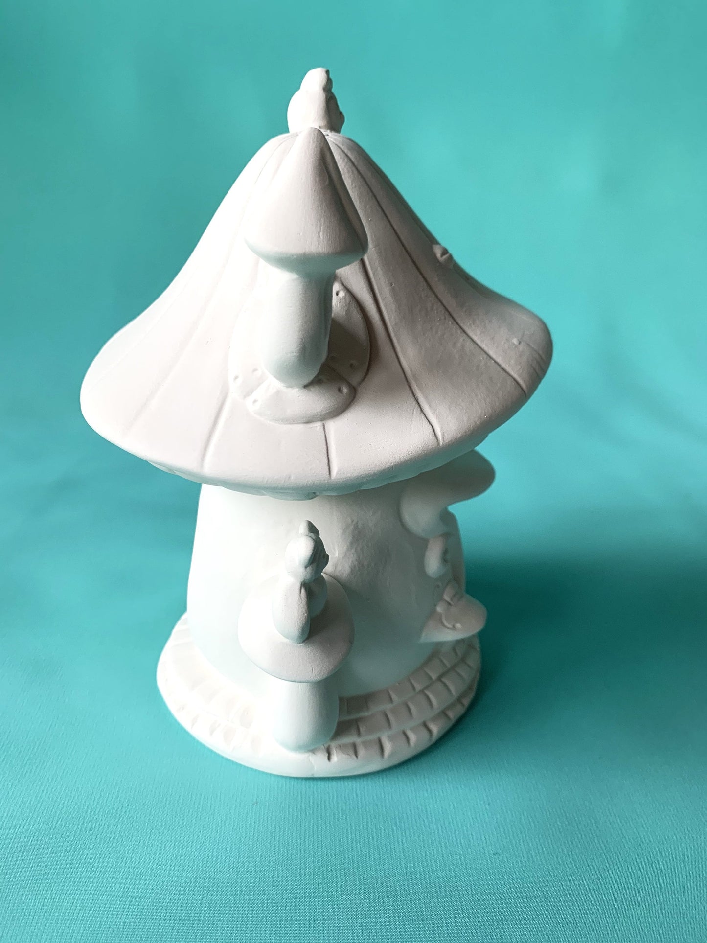 DIY Ceramic Fairy House Bisque - Paint Your Own Magical Garden Decor - Unpainted Artist Gift