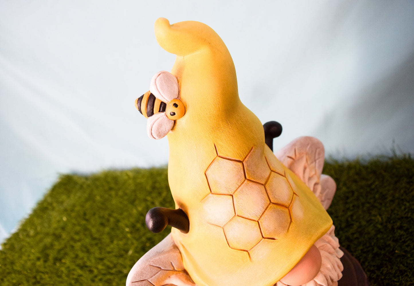 Buzzbee the Bumble Bee Garden Gnome | Garden Decor | Yard Art | Bee Gonk | Gift For Mom | Clay Magic