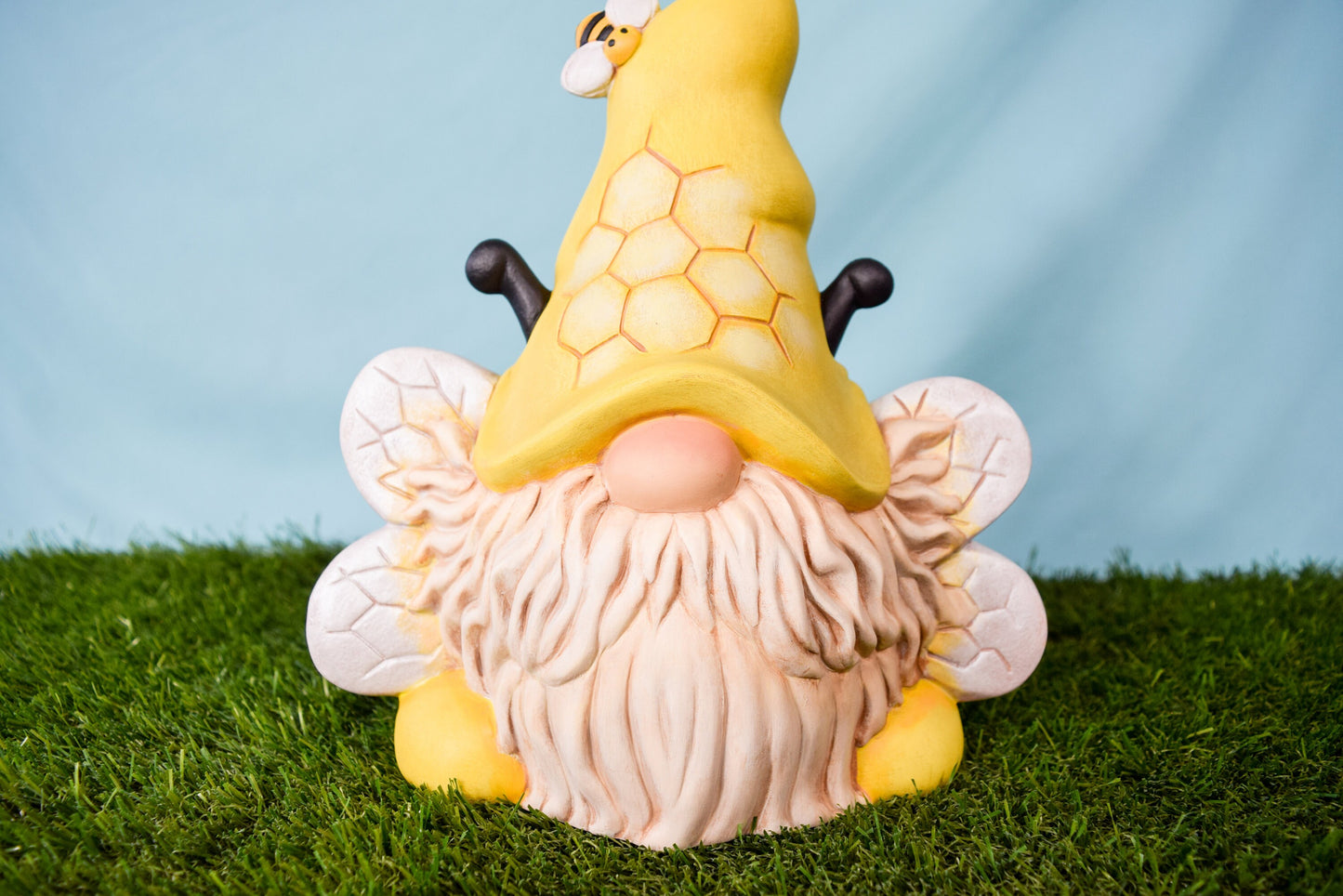 Buzzbee the Bumble Bee Garden Gnome | Garden Decor | Yard Art | Bee Gonk | Gift For Mom | Clay Magic