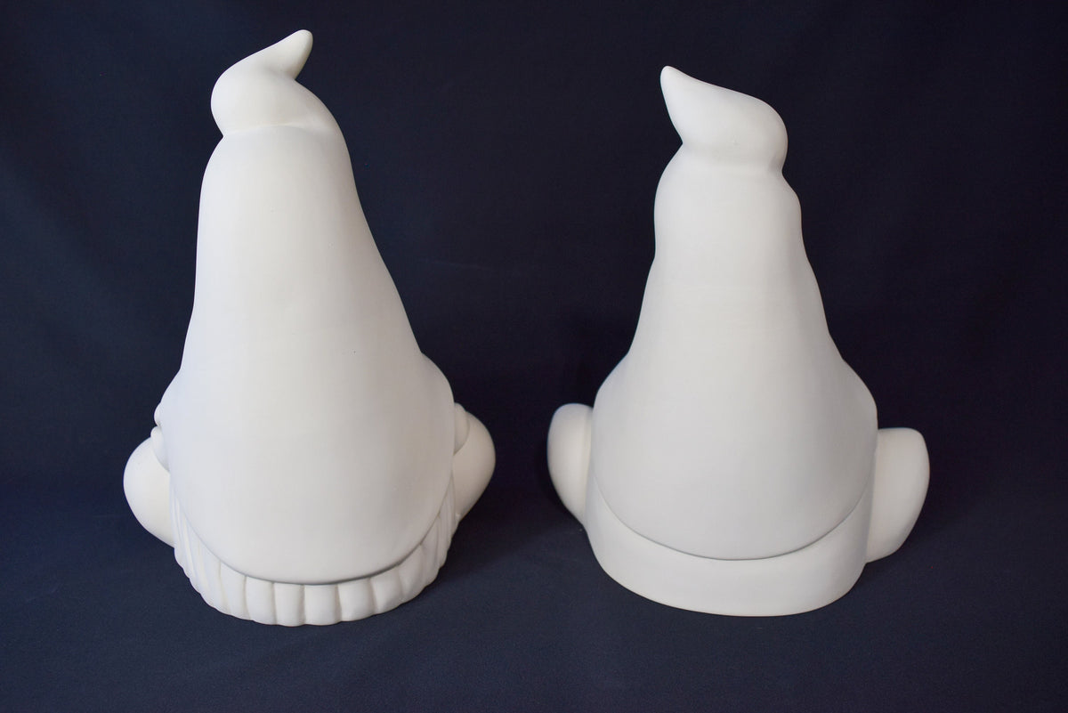 RESERVED for Shari Grey - 7 Haagar bisque gnomes