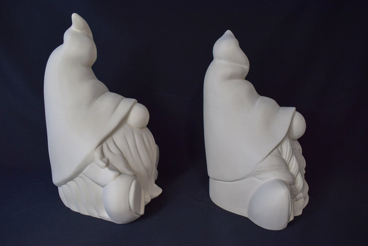 RESERVED for Shari Grey - 7 Haagar bisque gnomes