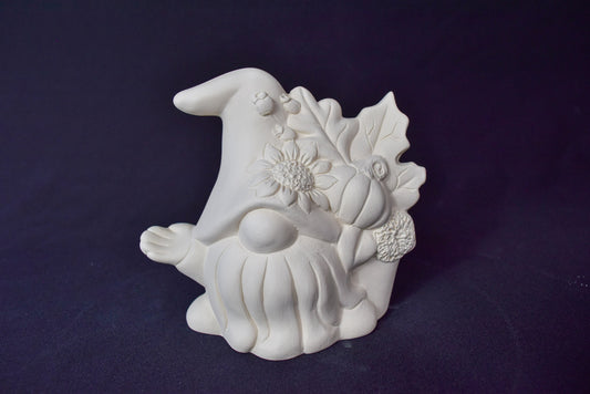 DIY Unpainted Clay Gnome Figurine - Fall Gonk Craft Project for Kids' Paint Party