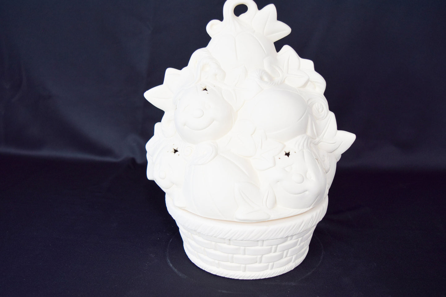 DIY Light-Up Pumpkin Stack Ceramic Lamp - Paint Your Own Fall Decor for Halloween & Autumn Mantle