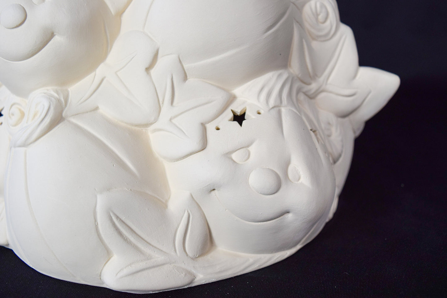 DIY Light-Up Pumpkin Stack Ceramic Lamp - Paint Your Own Fall Decor for Halloween & Autumn Mantle