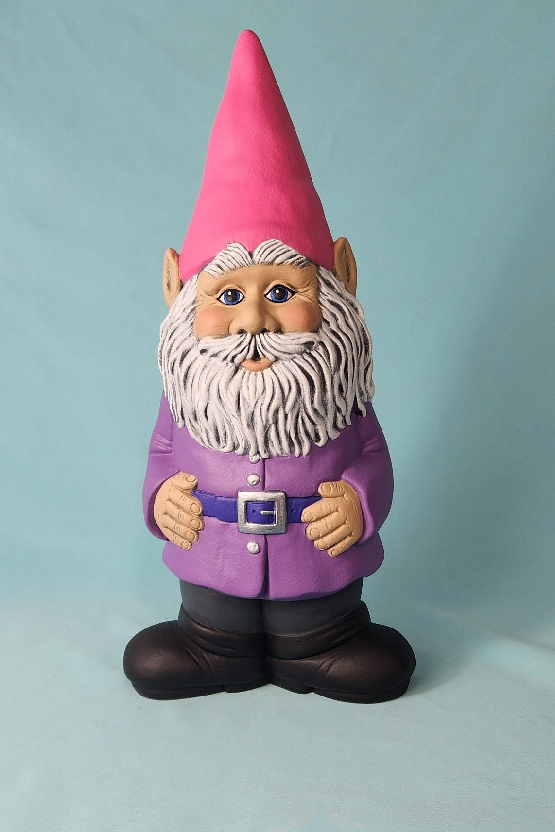 Classic Garden Gnome: Whimsical Yard Art & Outdoor Decor for Cottagecore Enthusiasts - Teresa's Ceramics