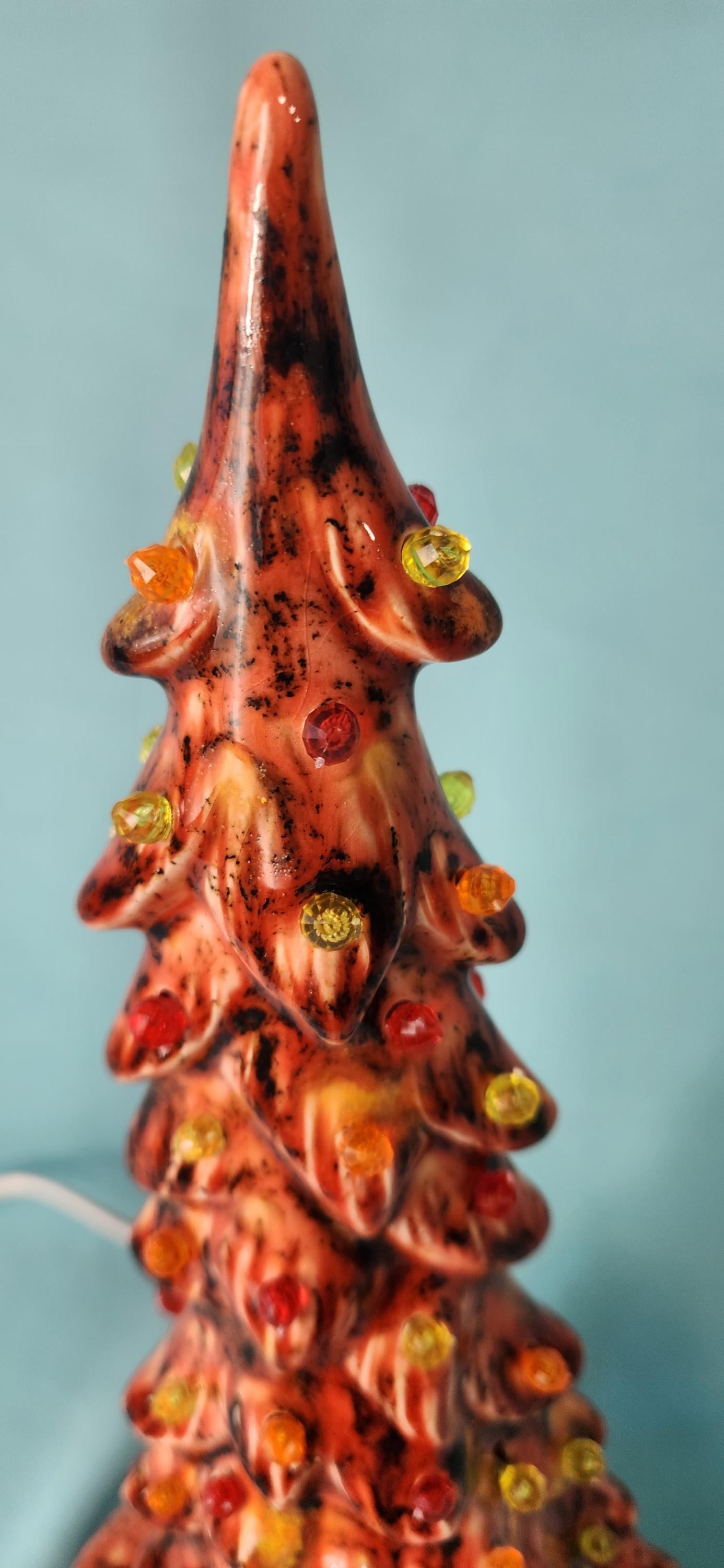 Crystal Glazed Autumn Tree - Fall and Halloween Ceramic Christmas Style Tree