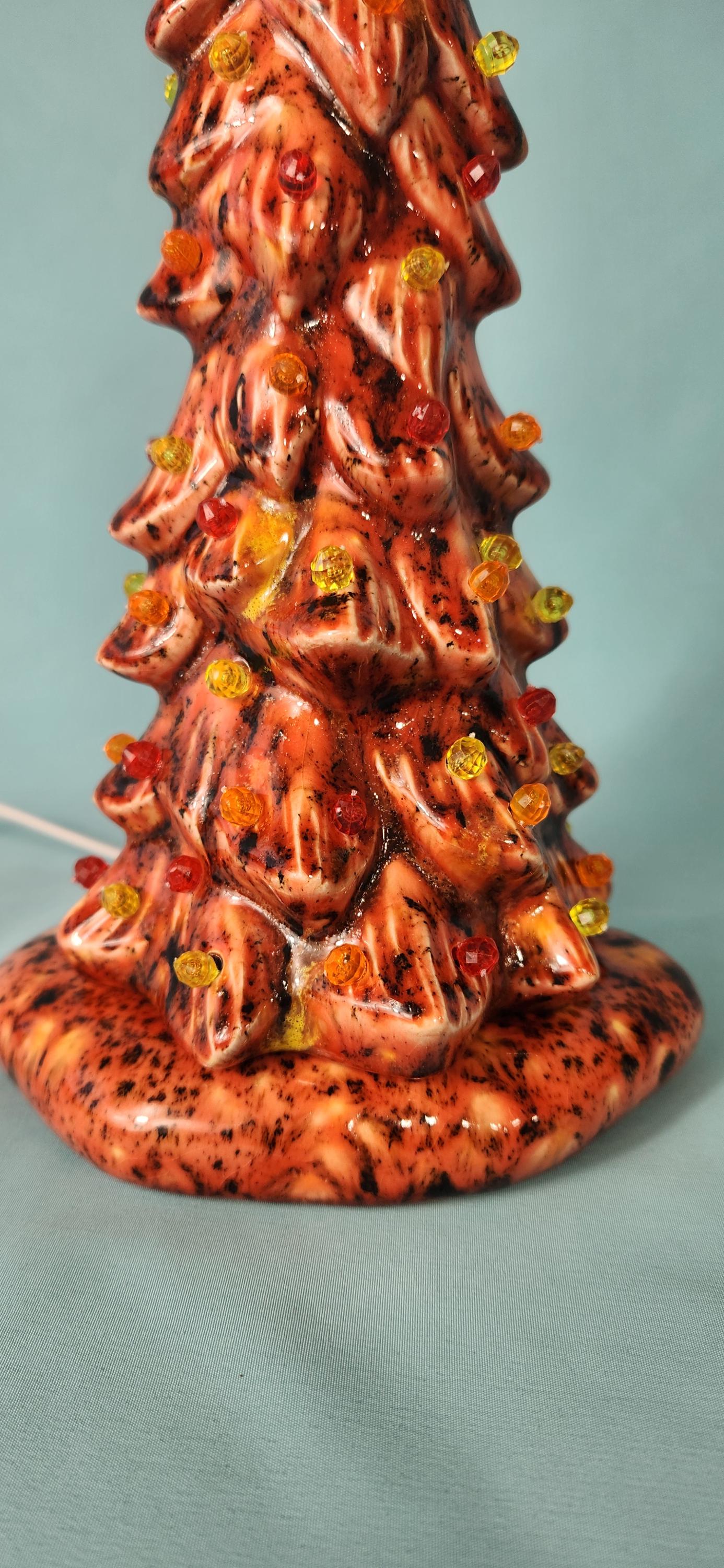 Crystal Glazed Autumn Tree - Fall and Halloween Ceramic Christmas Style Tree