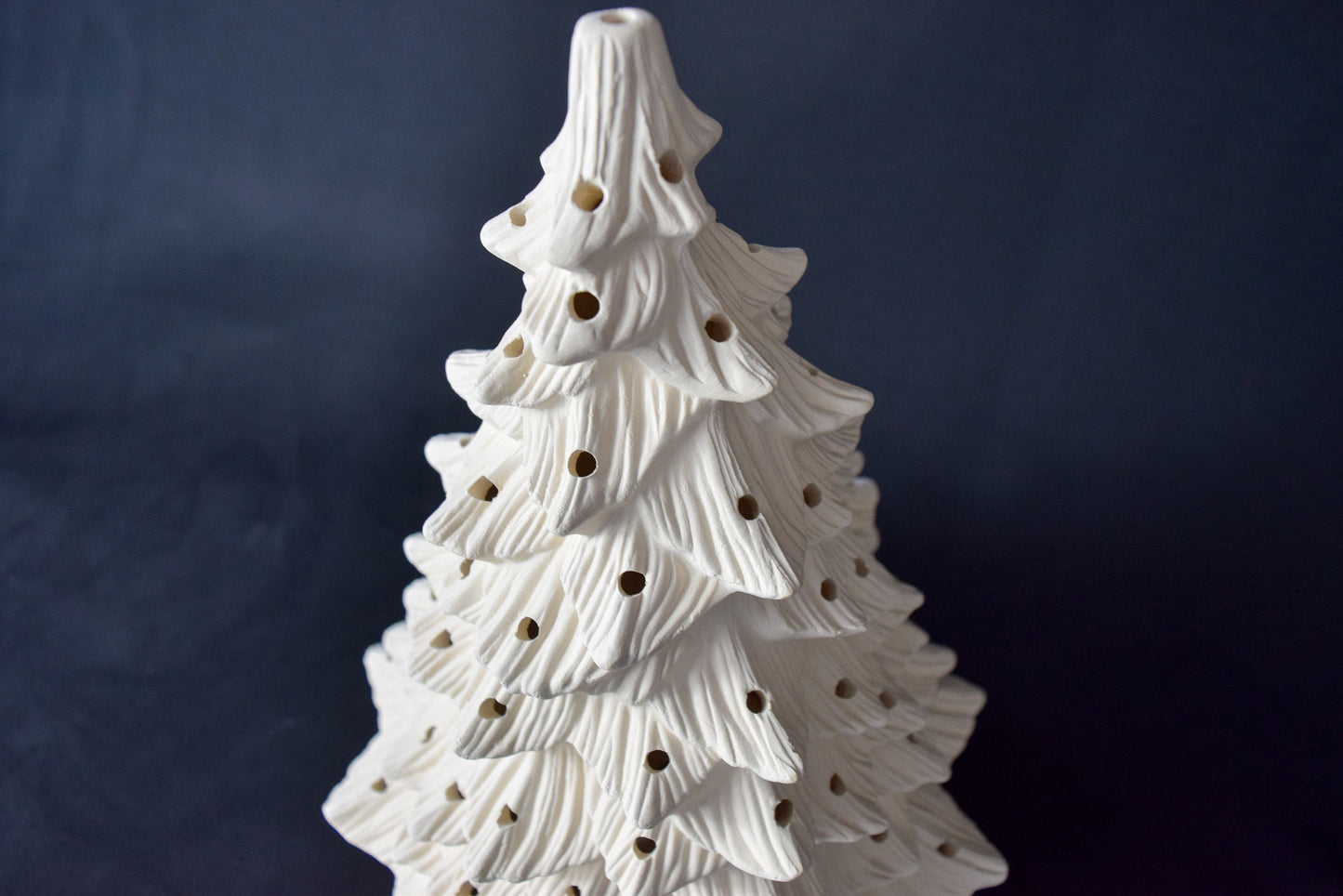 11 Inch Bisque Vintage Doc Holiday Christmas Tree | Retro Christmas Decor | Do It Yourself | Christmas Paint Party | Paint Project