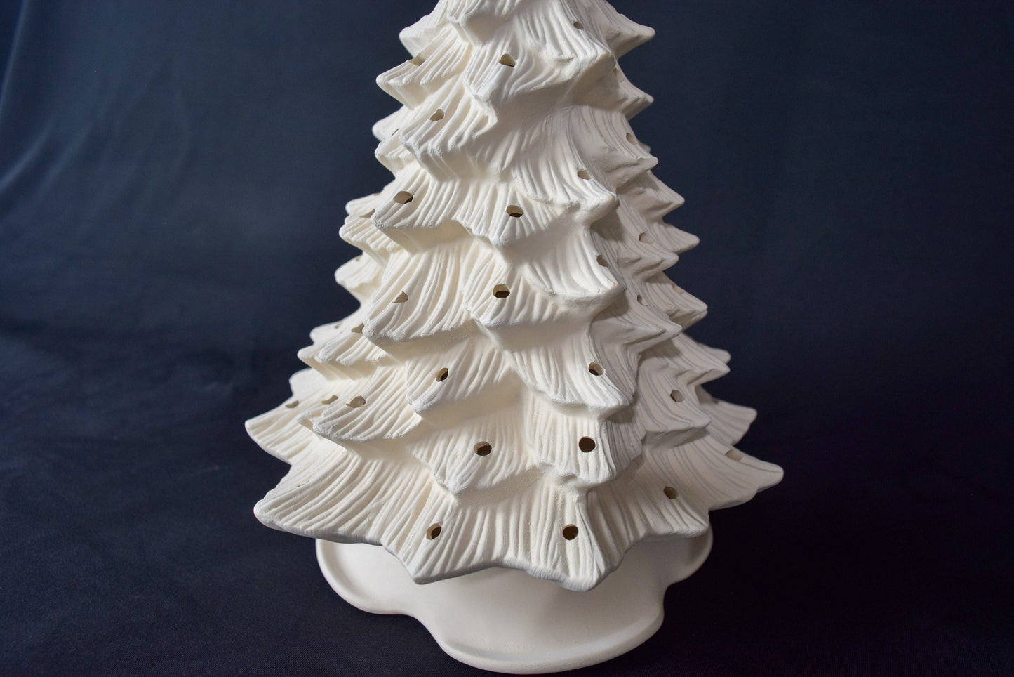 11 Inch Bisque Vintage Doc Holiday Christmas Tree | Retro Christmas Decor | Do It Yourself | Christmas Paint Party | Paint Project