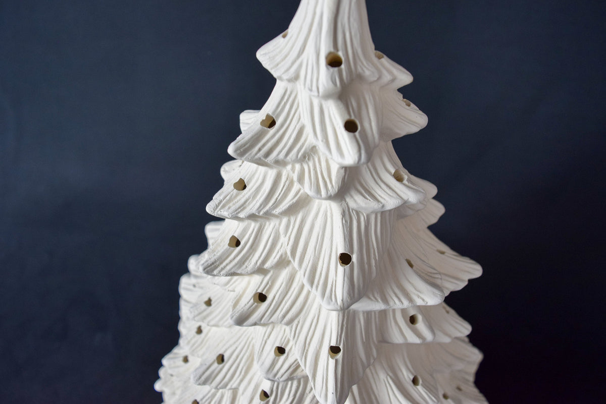 RESERVED for Martha Rose - 3-12 Inch Bisque Doc Holiday Classic Vintage Christmas Trees - Teresa's Ceramics