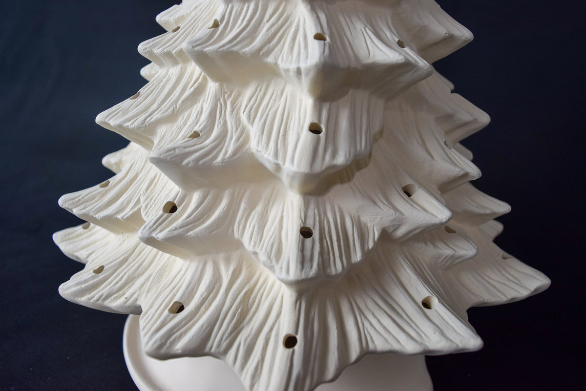 RESERVED for Martha Rose - 3-12 Inch Bisque Doc Holiday Classic Vintage Christmas Trees - Teresa's Ceramics
