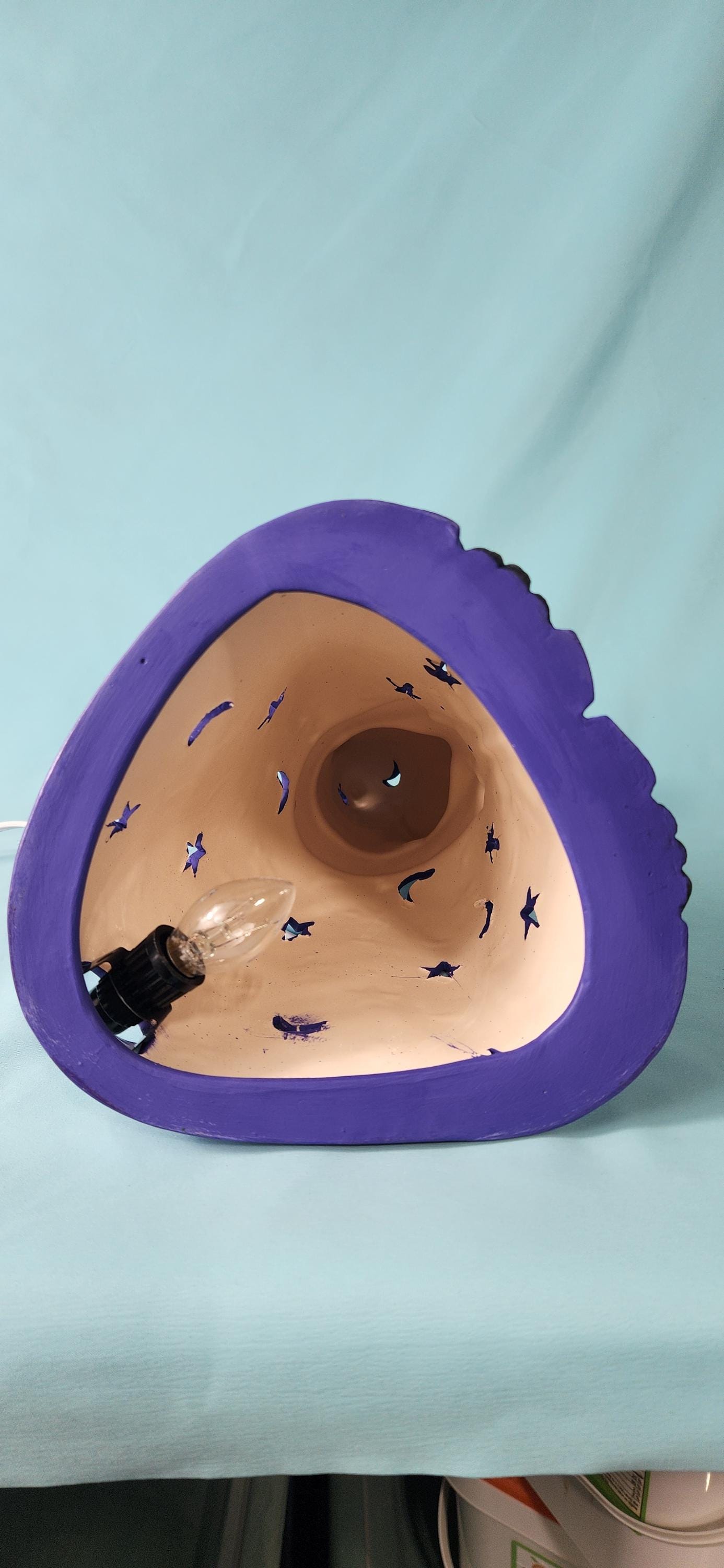 Ceramic Kitten Wizard Light-Up Sculpture: Whiskers the Great Magician - Enchanting Desk Lamp & Decor