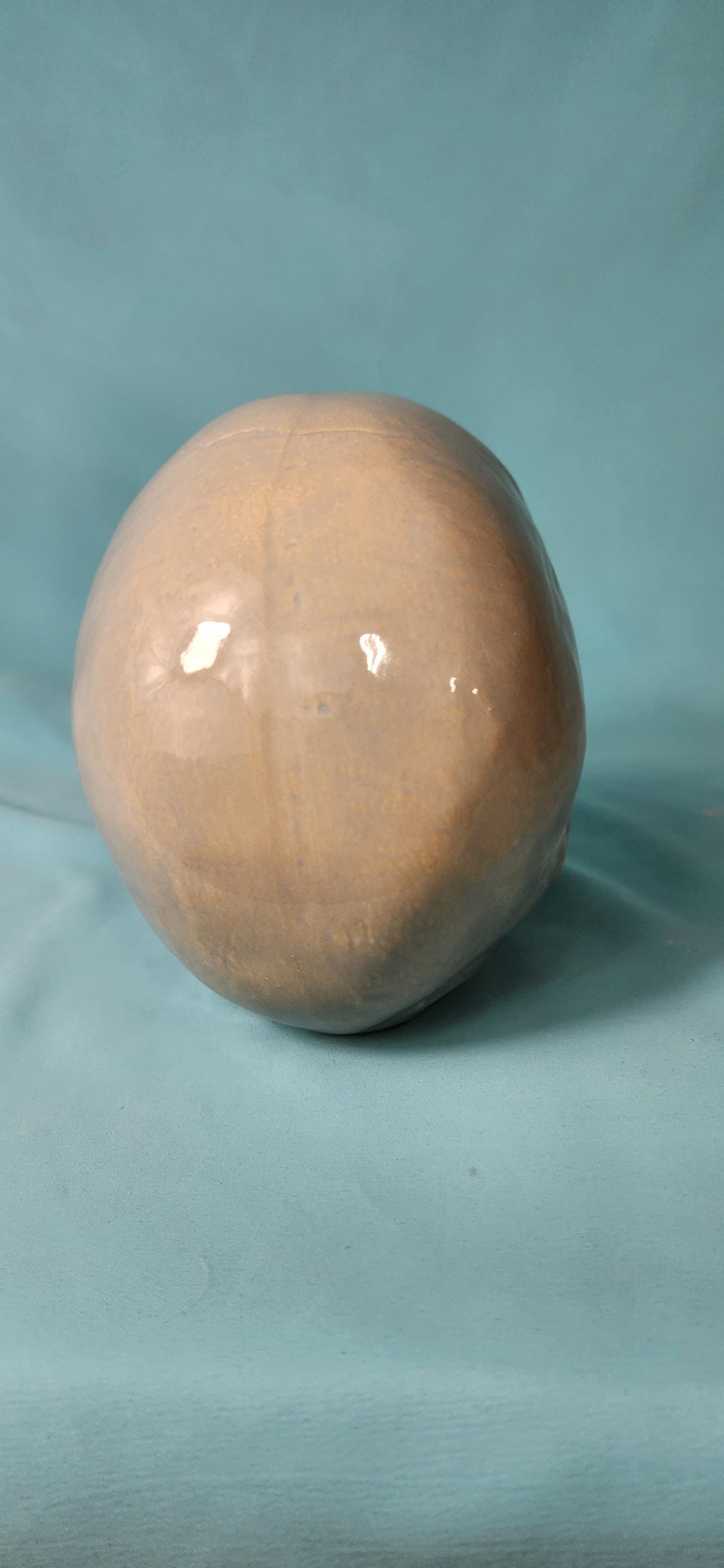 Spooky Glazed Ceramic Skull