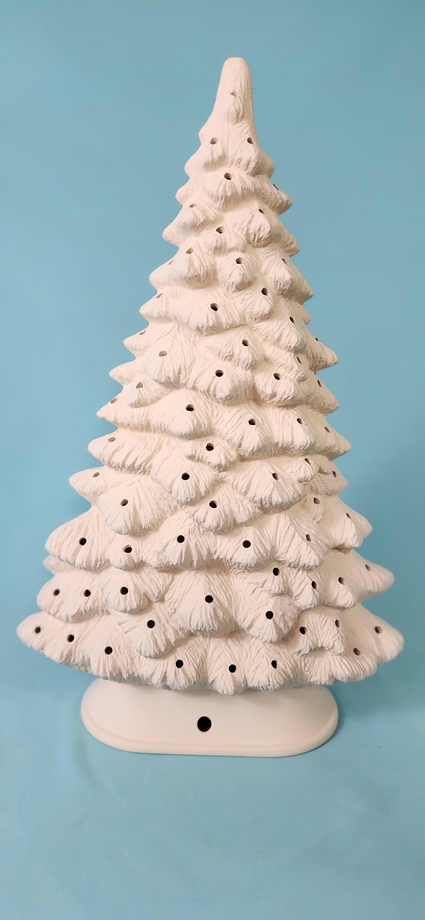RESERVED for Wendy - DIY Ceramic Christmas Tree Kit 8- 15-inch Unpainted Bisque Tabletop trees - Decoration for Holiday Crafting