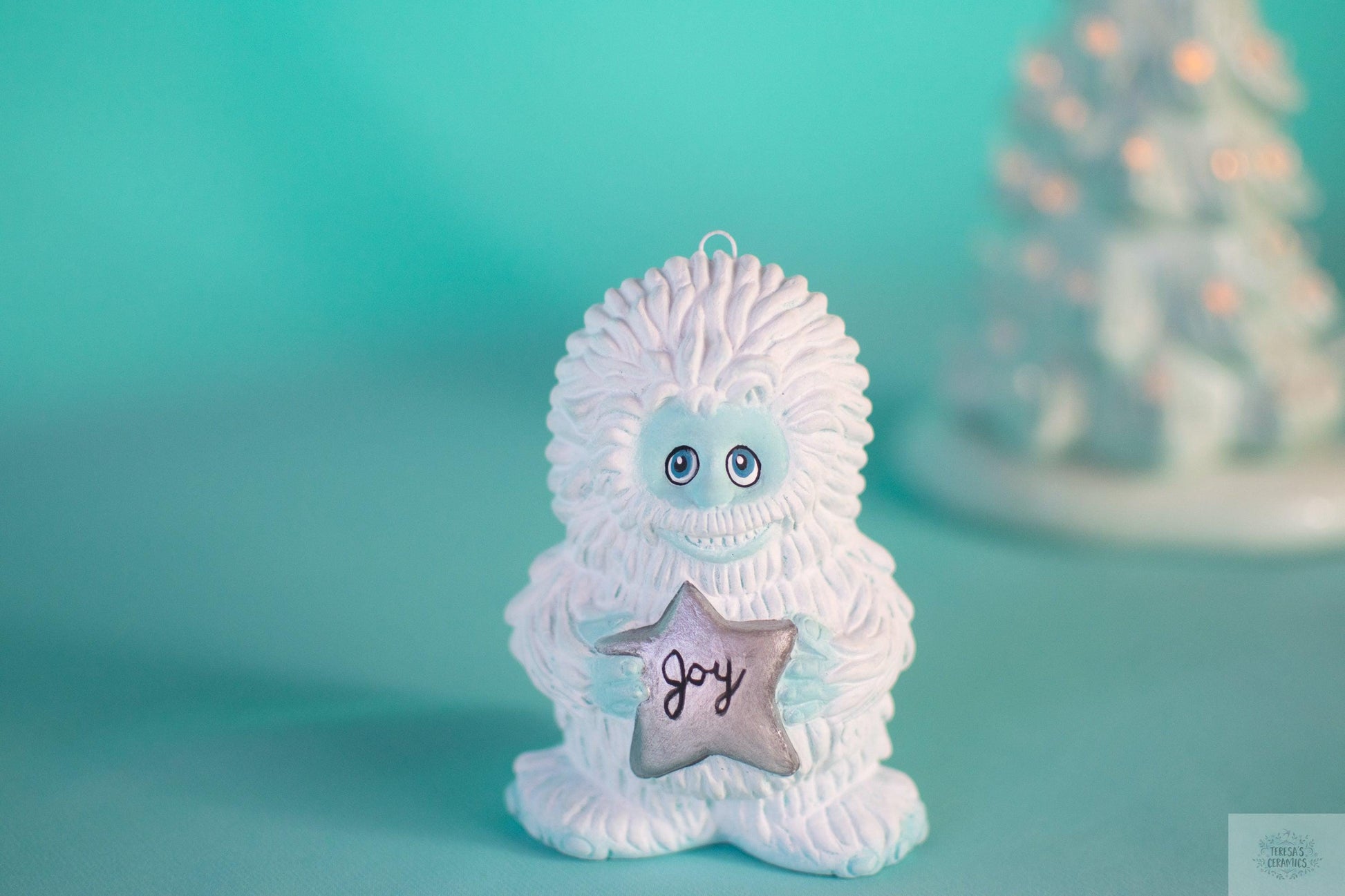 Yeti Ornament | Christmas Tree Ornament | Abdominal Snowman - Teresa&#39;s Ceramics