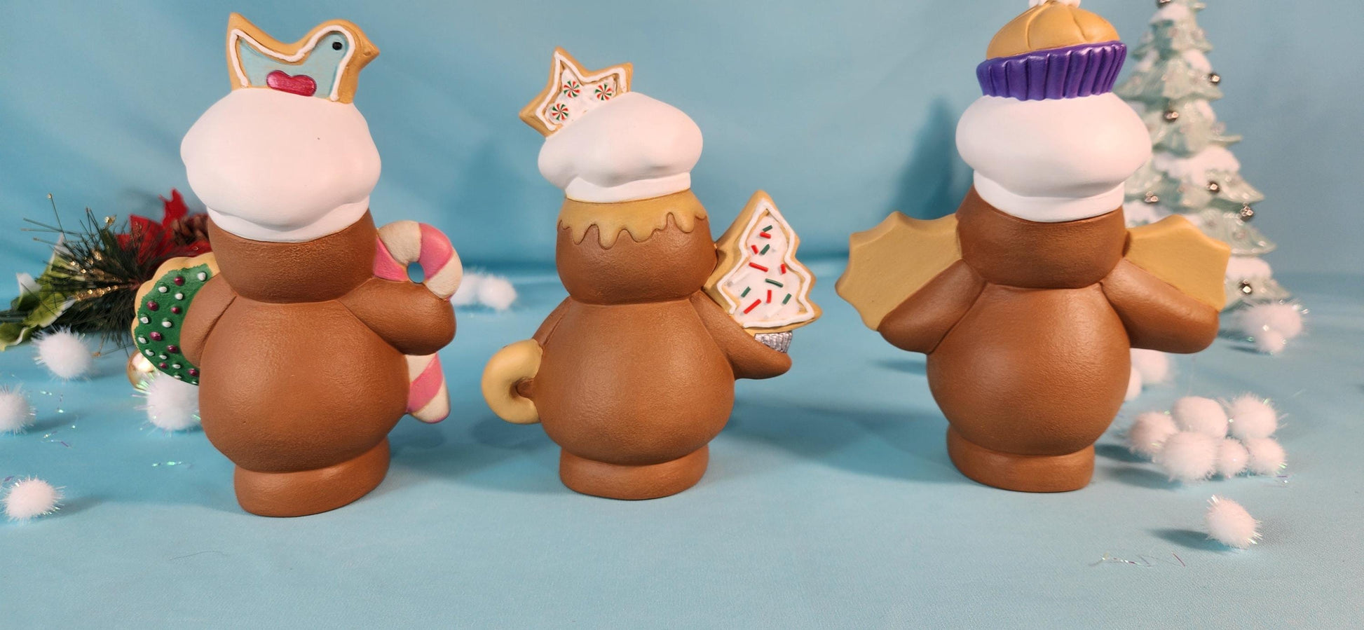 Set of 3 Christmas Gingerbread Bakers - Teresa&#39;s Ceramics