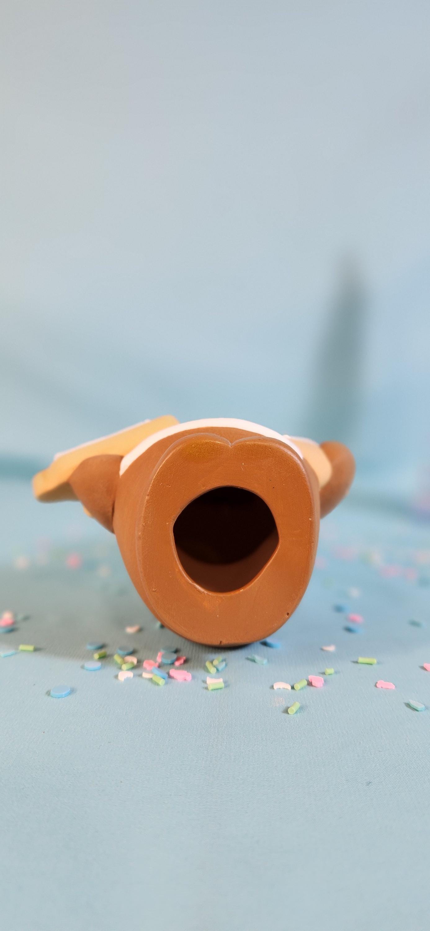 Easter Ceramic Gingerbread Baker Figurine: Festive Cookie Chef with Bunny & Carrot Decoration