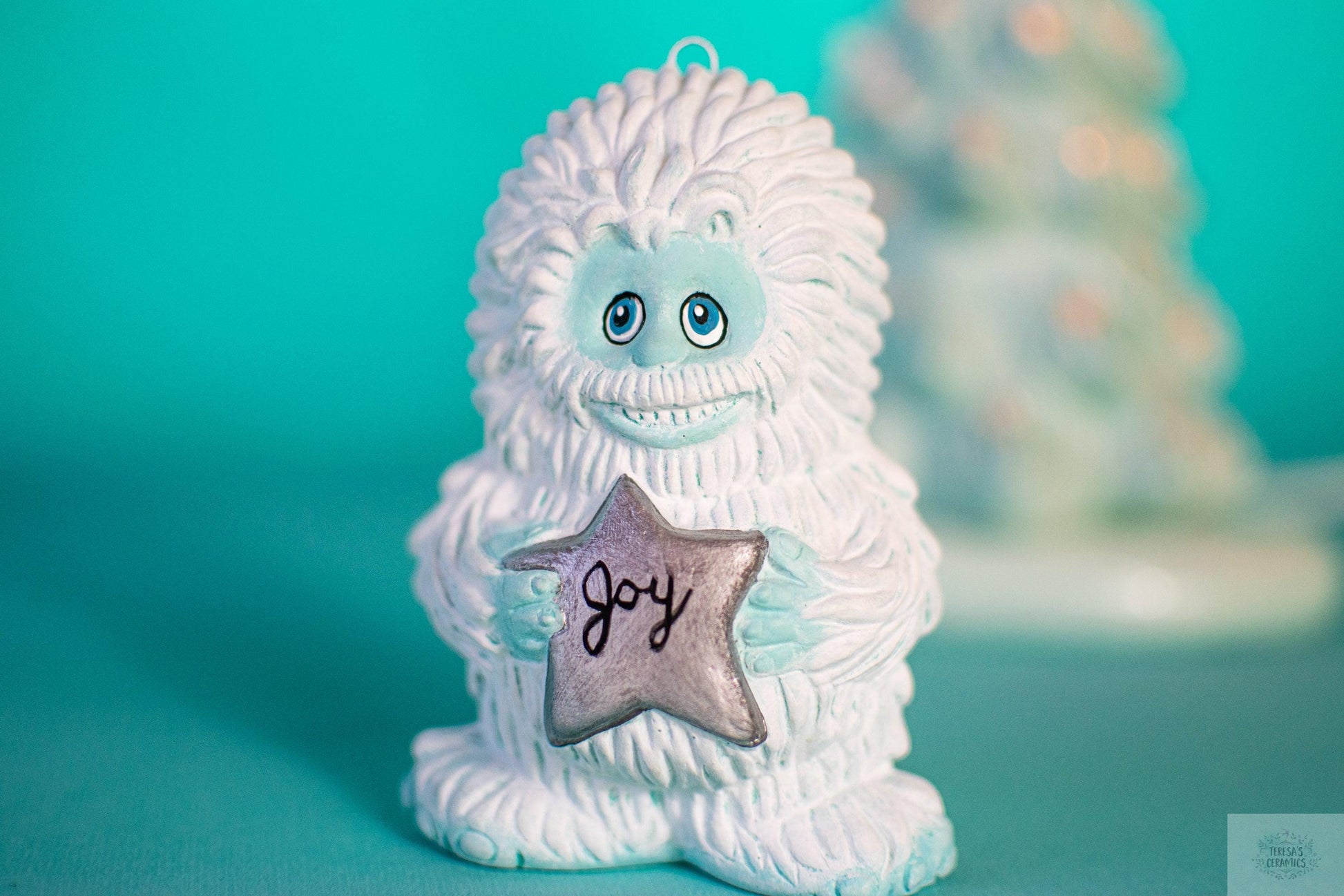 Yeti Ornament | Christmas Tree Ornament | Abdominal Snowman - Teresa&#39;s Ceramics