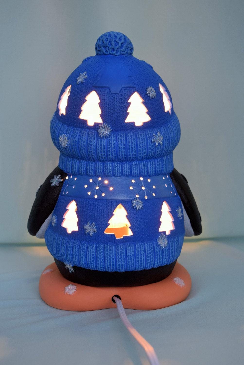 Holiday Penguin Light - Teresa&#39;s Ceramics