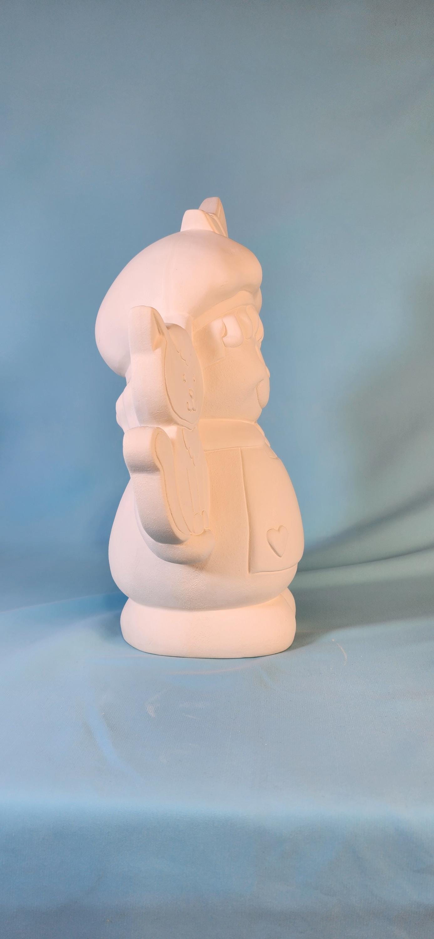 Halloween DIY Ceramic Painting Kit: Gingerbread, Witch Hat, Frog & Cat Statues - Unpainted Craft Decor